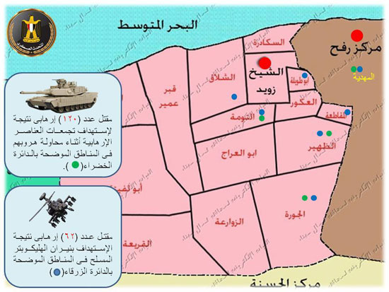  خريطة توضح إجمالى المقبوض عليهم والمضبوطات بحوزة الإرهابيين  -اليوم السابع -7 -2015